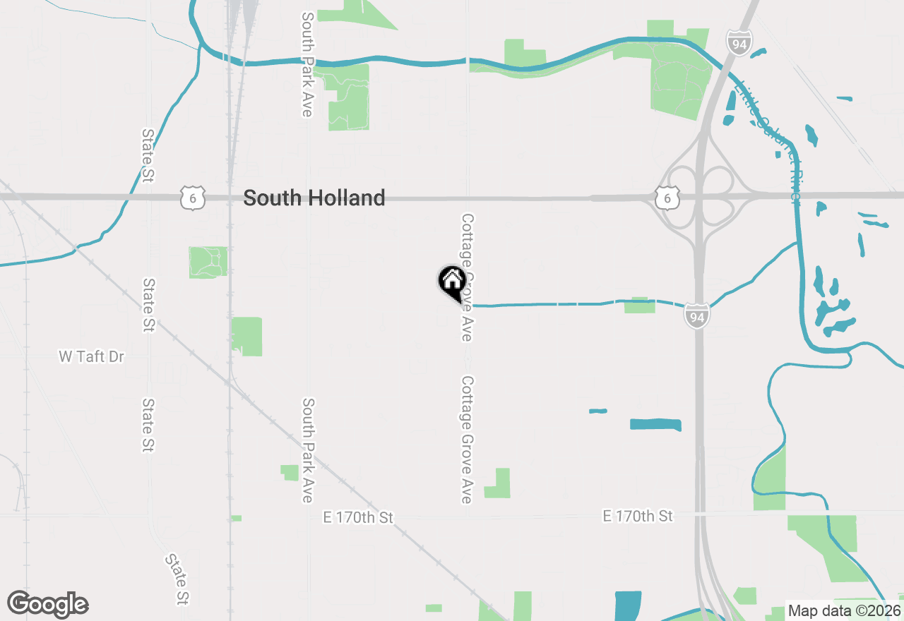 Map of 742 E 164th Place, South Holland, IL 60473
