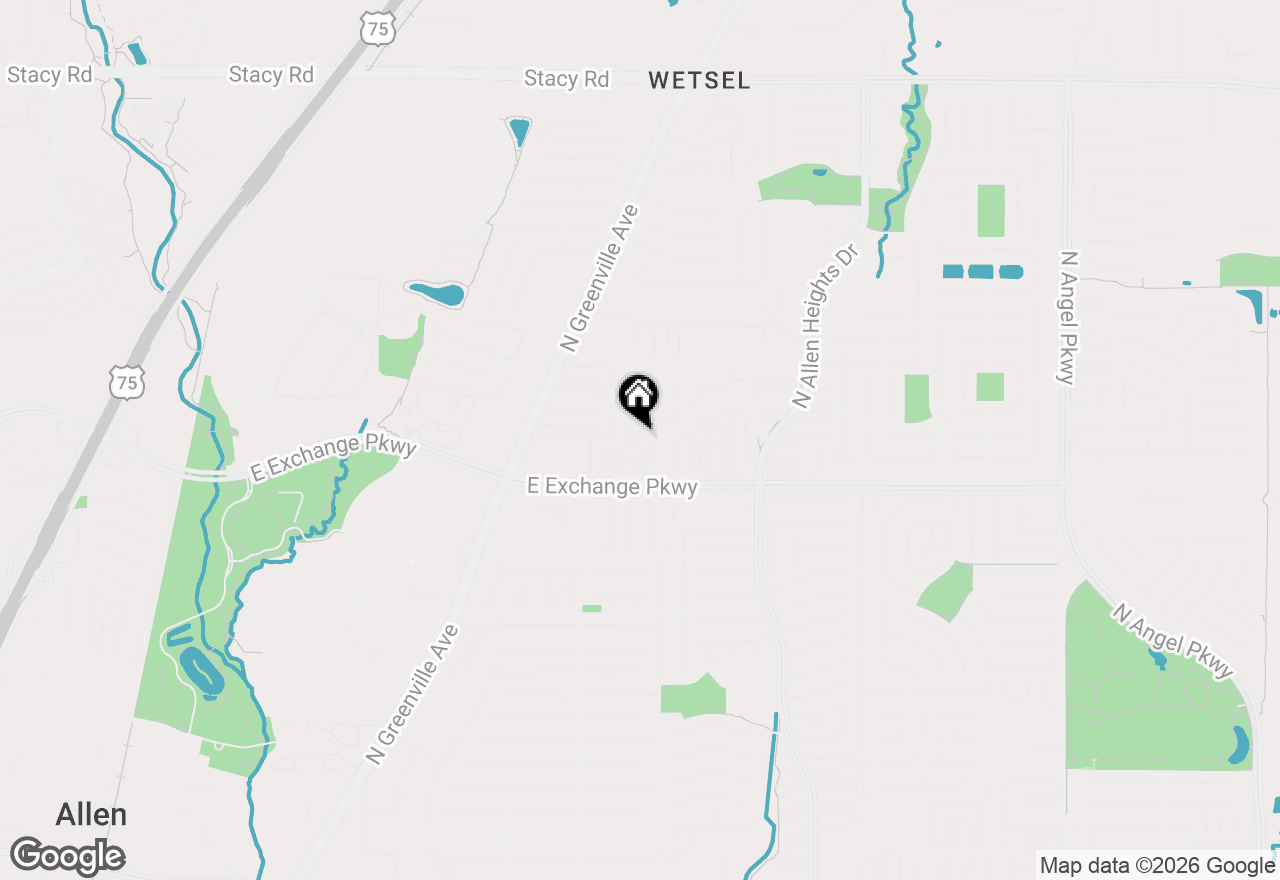 Map of 1216 Meadowbend Court, Allen, TX 75002