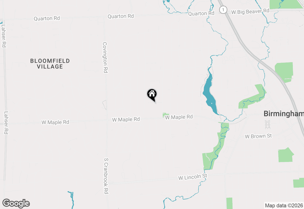 Map of 1883 Fairview Street, Birmingham, MI 48009