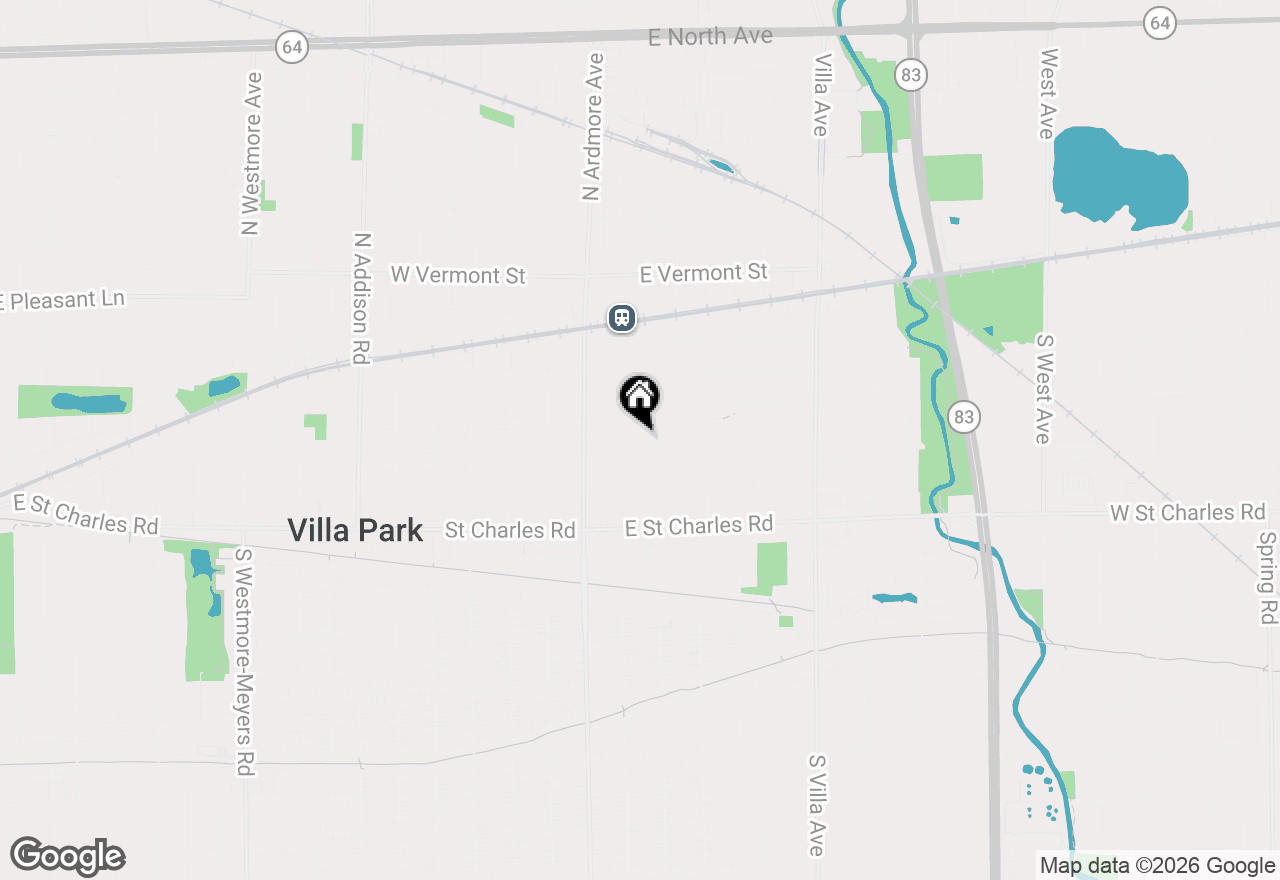 Map of 126 N Illinois Avenue, Villa Park, IL 60181