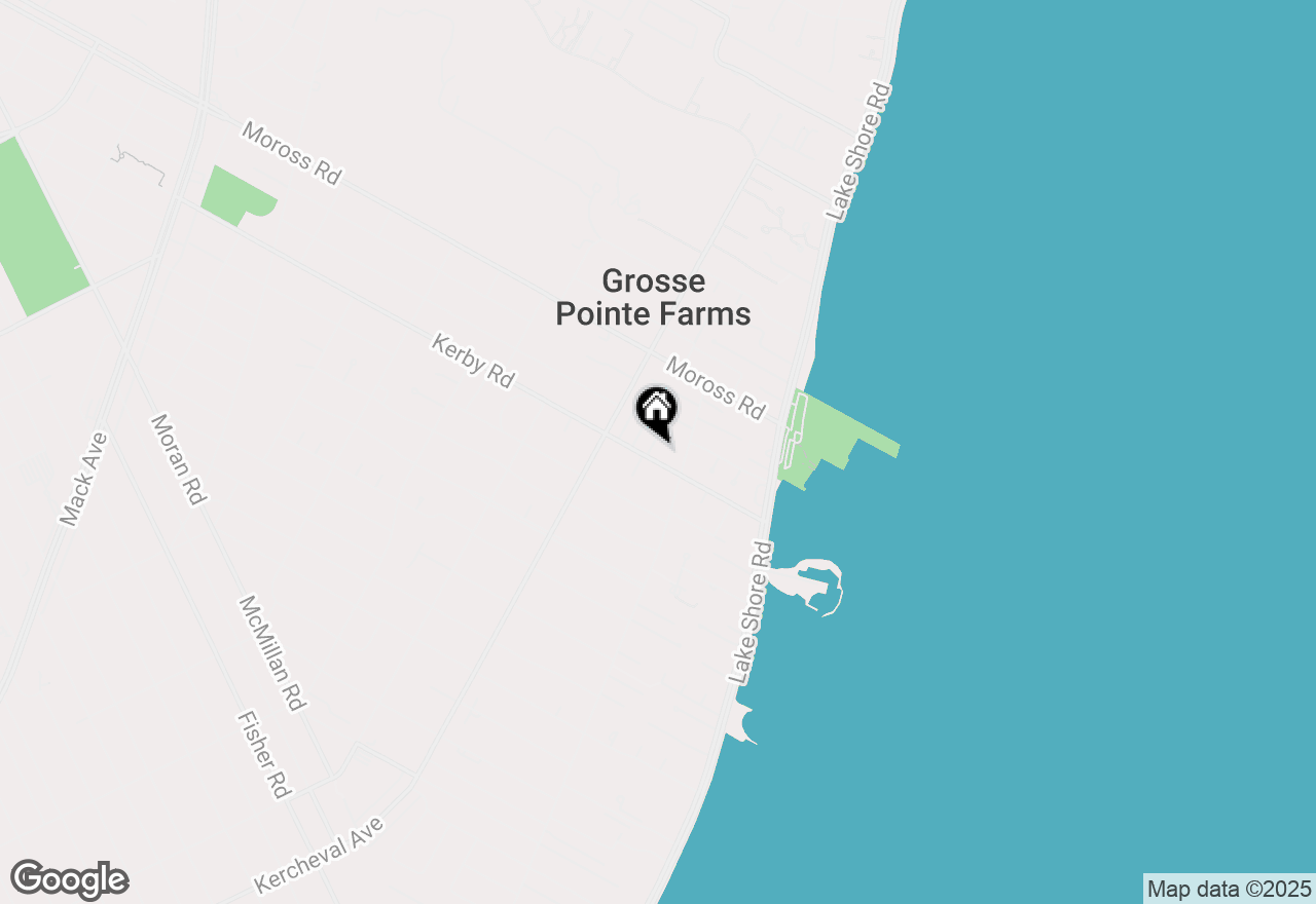 Map of 82 Kerby Road, Grosse Pointe Farms, MI 48236