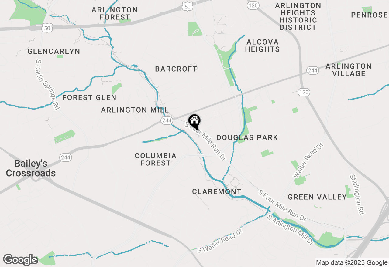 Map of 4600 S Four Mile Run Drive #1031, Arlington, VA 22204