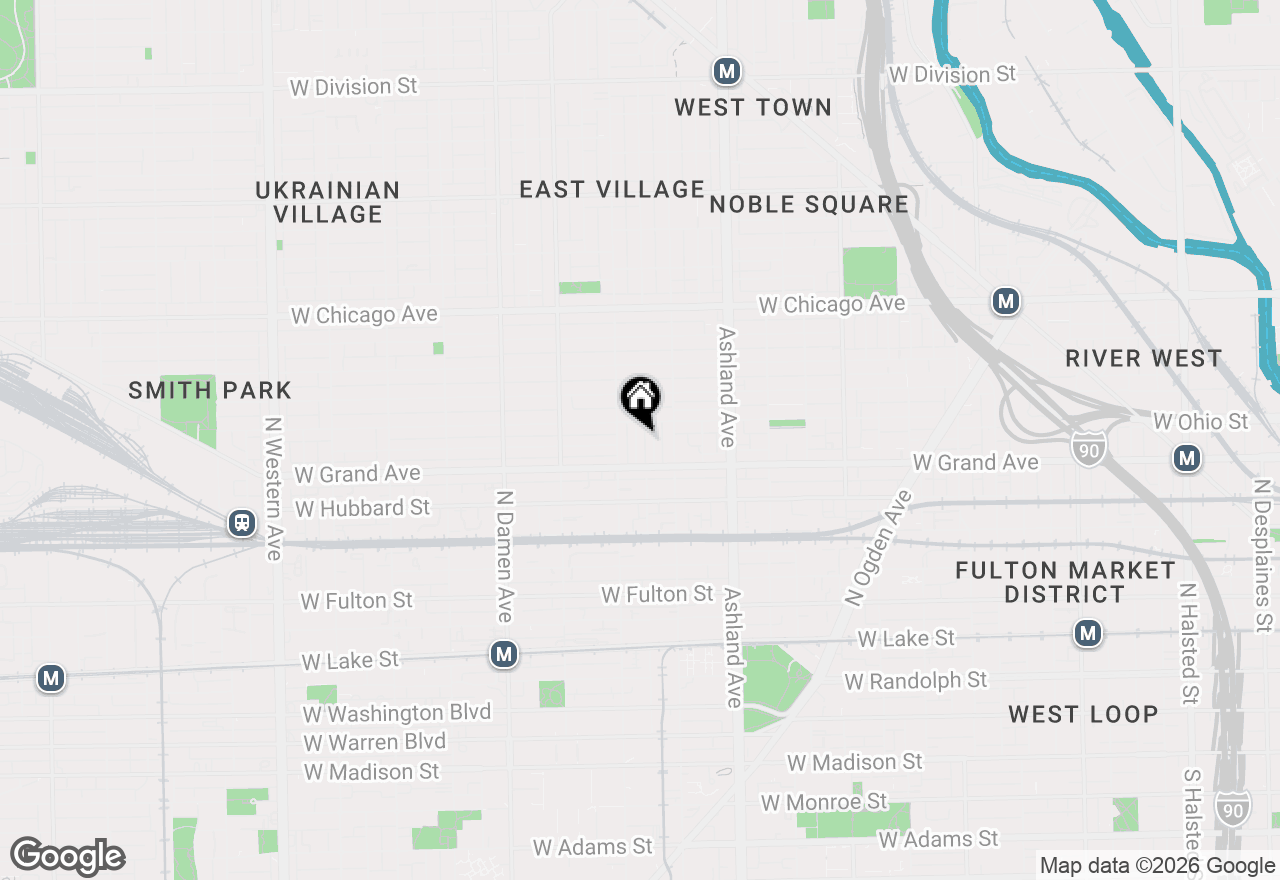 Map of 529 N Hartland Court, Chicago, IL 60622