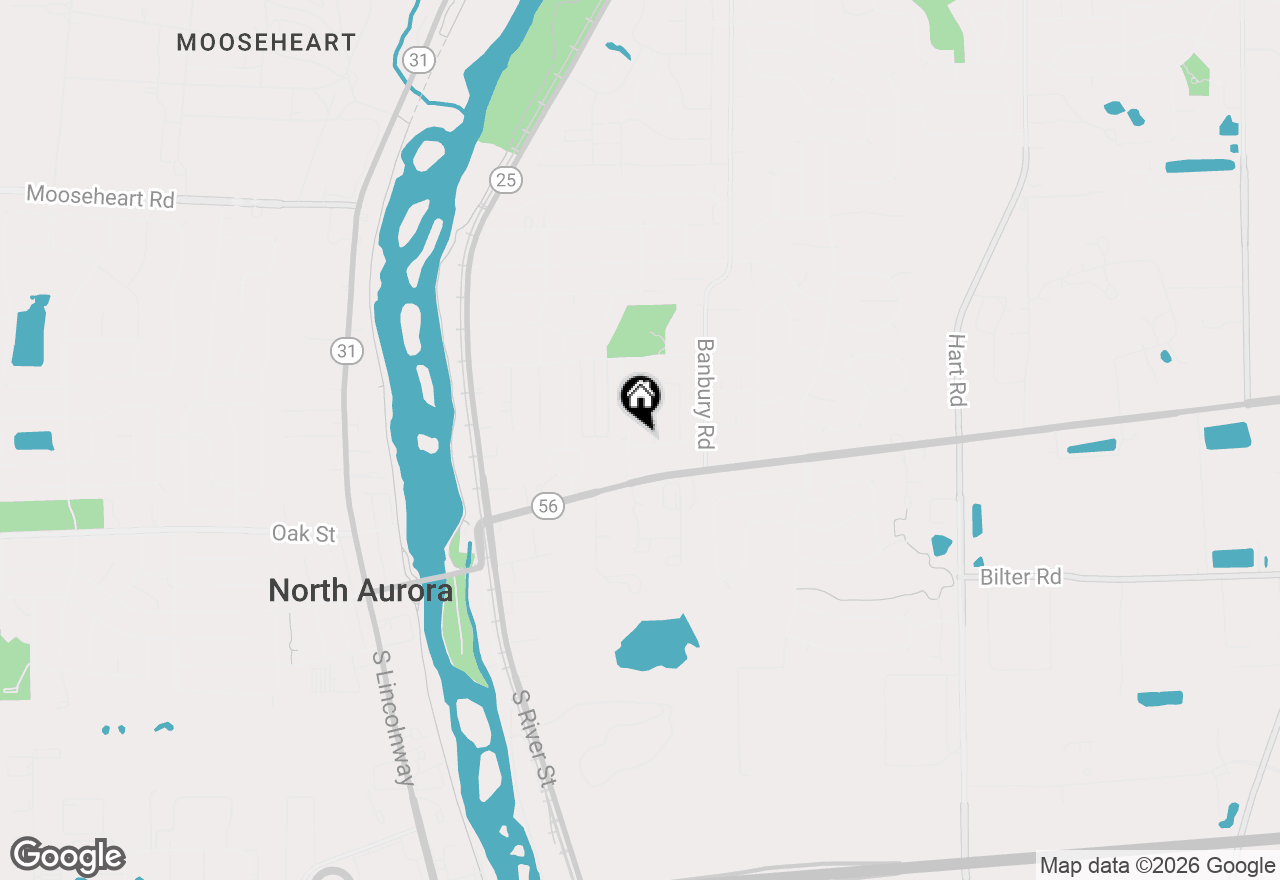 Map of 303 Spruce Street, North Aurora, IL 60542