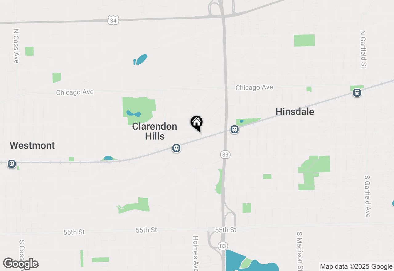 Map of 118 Burlington Avenue, Clarendon Hills, IL 60514