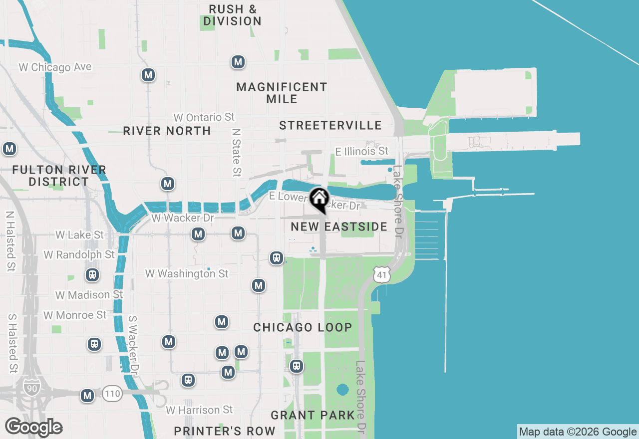 Map of 222 N Columbus Drive #3805, Chicago, IL 60601