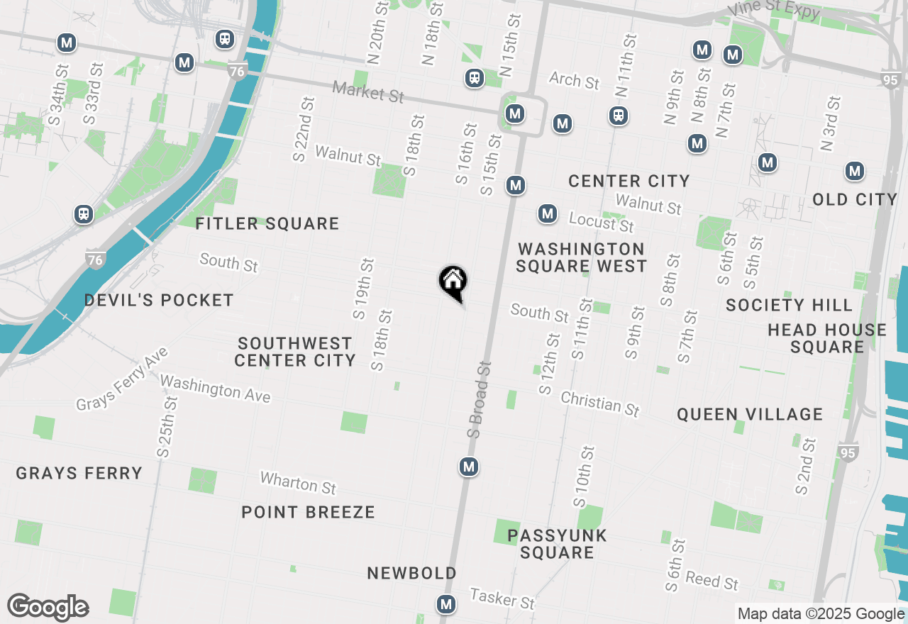 Map of 1520 Kater Street #PENTHOUSE, Philadelphia, PA 19146