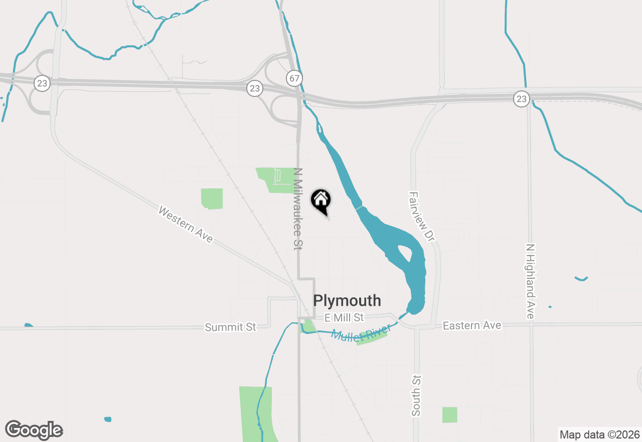 Map of 115 Edna St, Plymouth, WI 53073