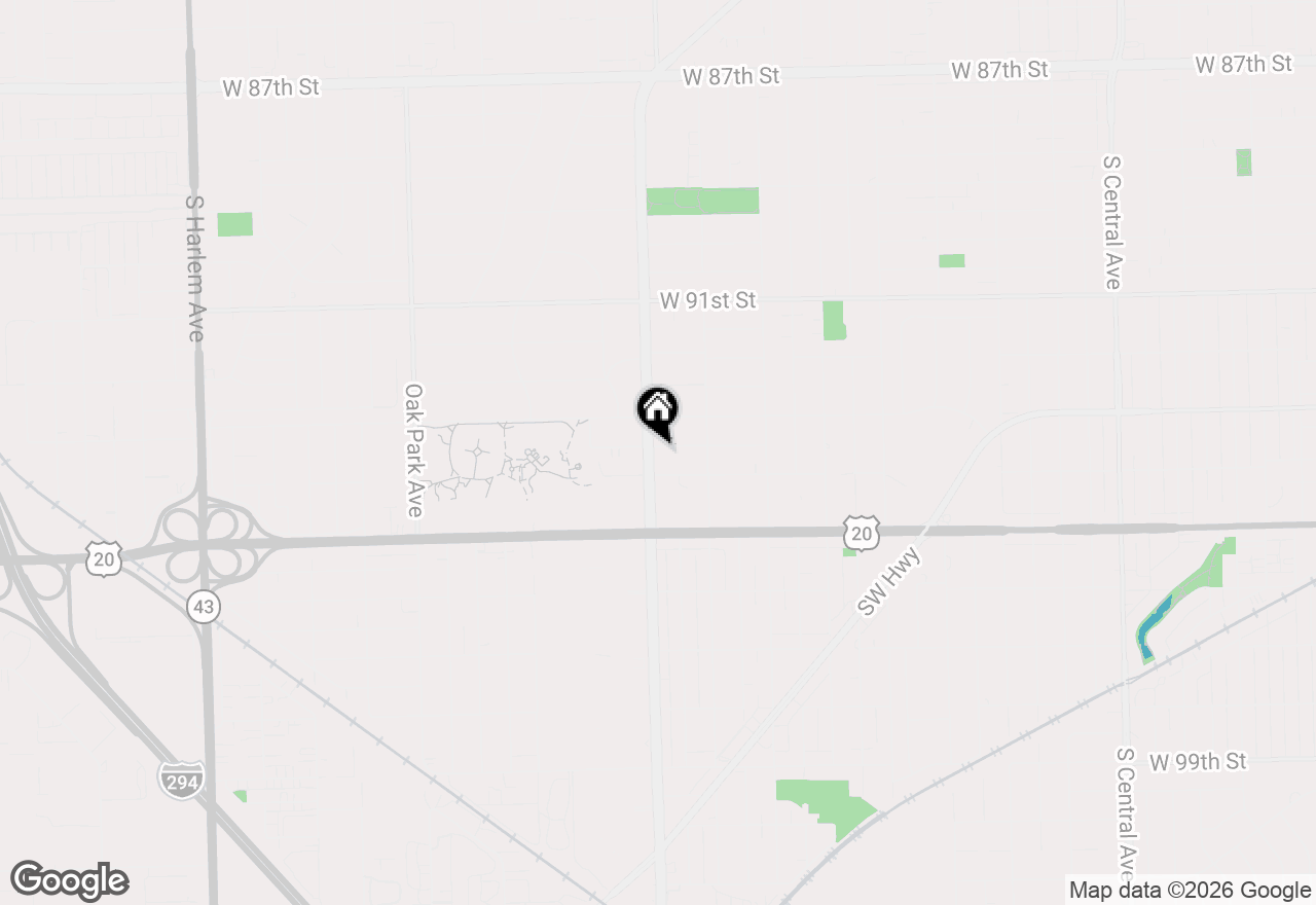 Map of 9359 Ridgeland Avenue, Oak Lawn, IL 60453