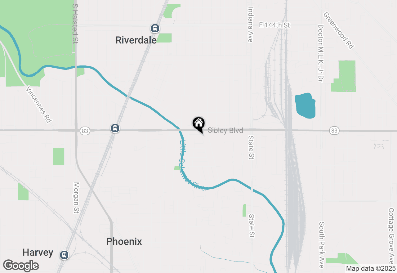 Map of 539 E 147th Place, Harvey, IL 60426