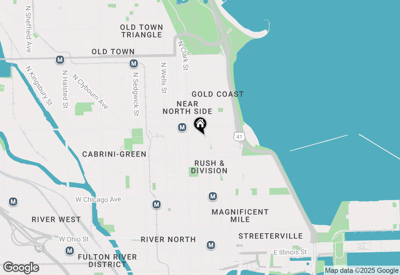 Map of 1133 N Dearborn Street #1003, Chicago, IL 60610