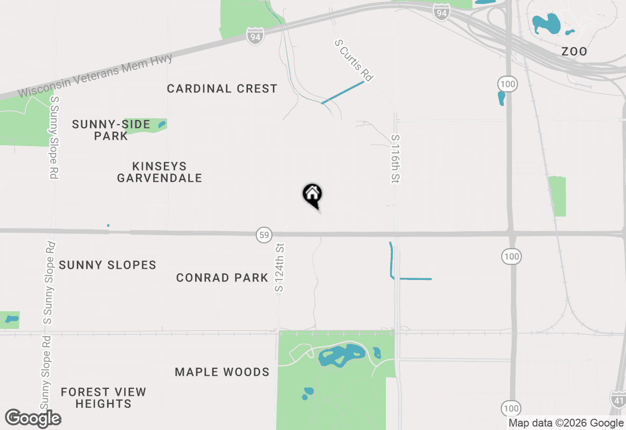 Map of 1326 S 122nd St, West Allis, WI 53214