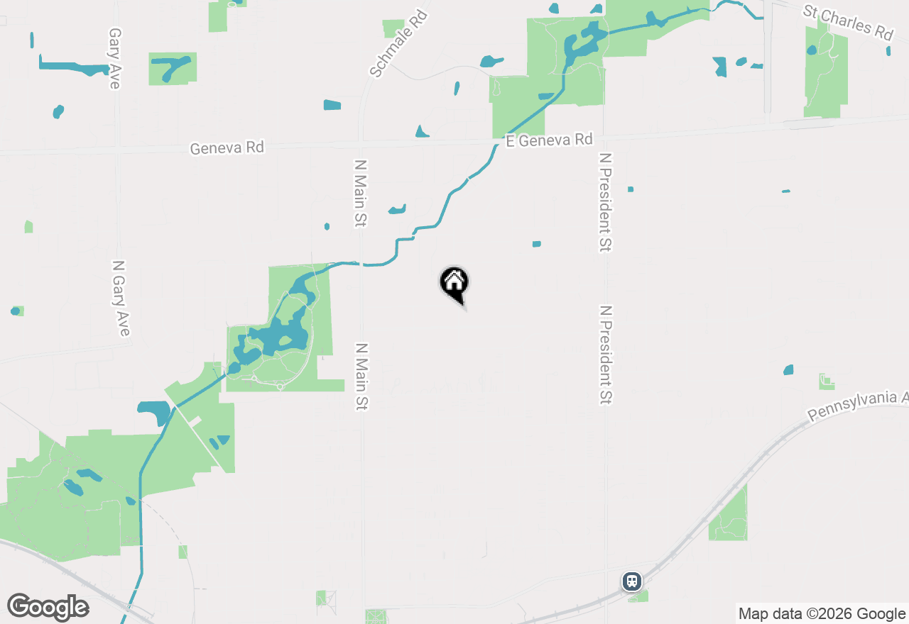 Map of 1514 N Washington Street, Wheaton, IL 60187