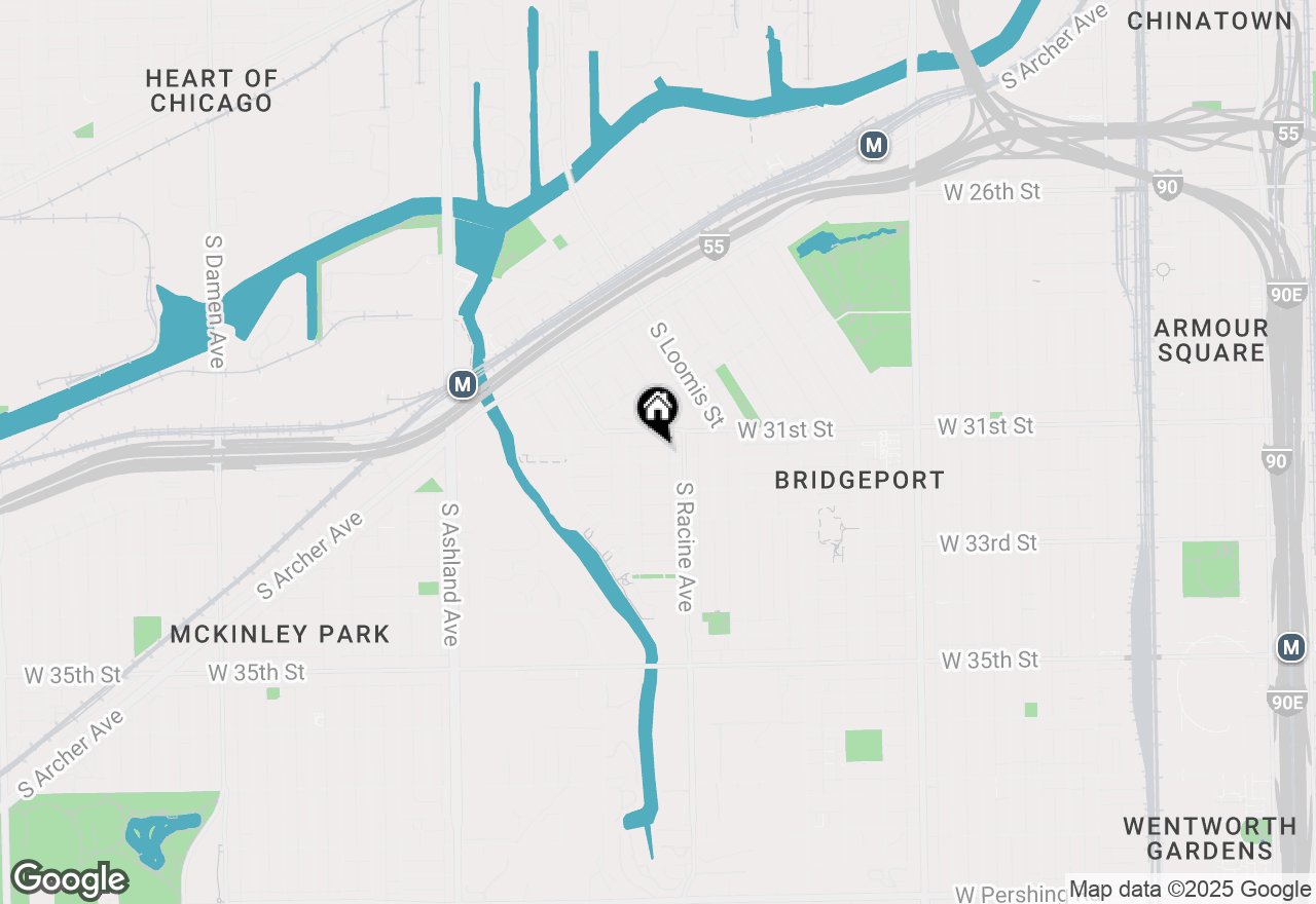 Map of 1226 W 31st Place #1R, Chicago, IL 60608