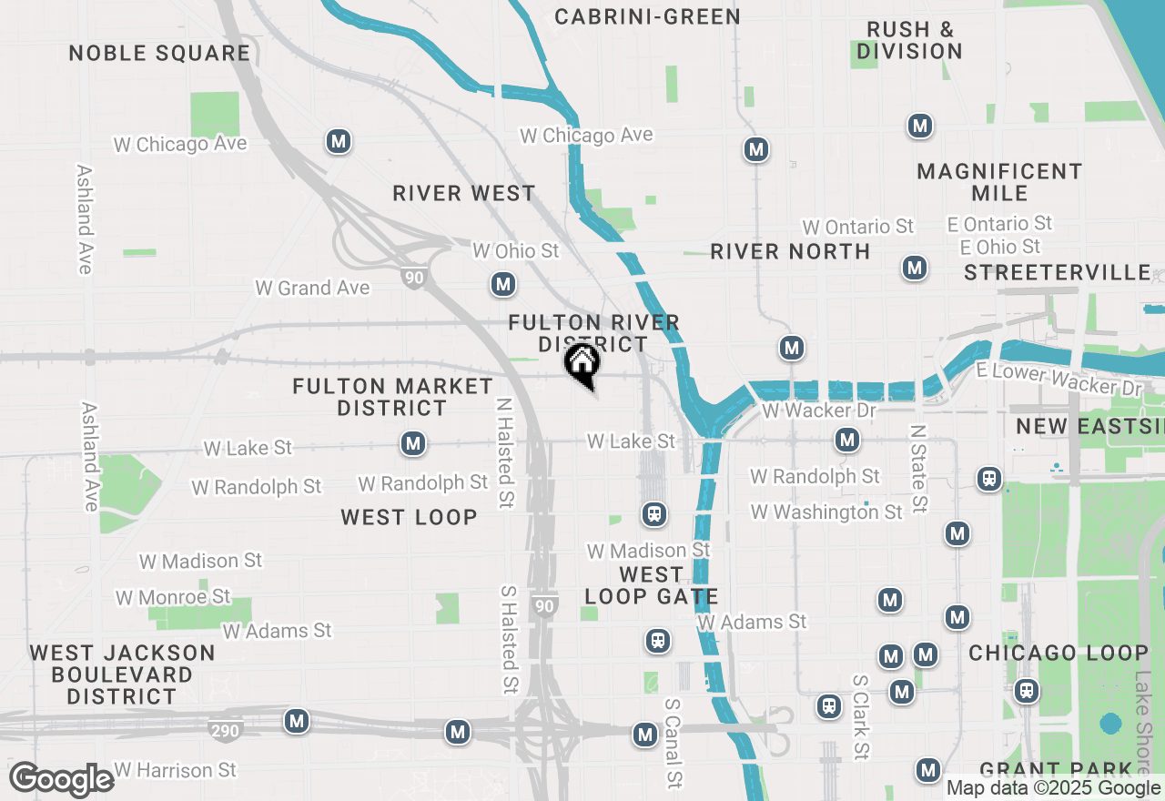 Map of 616 W Fulton Street #611-511, Chicago, IL 60661