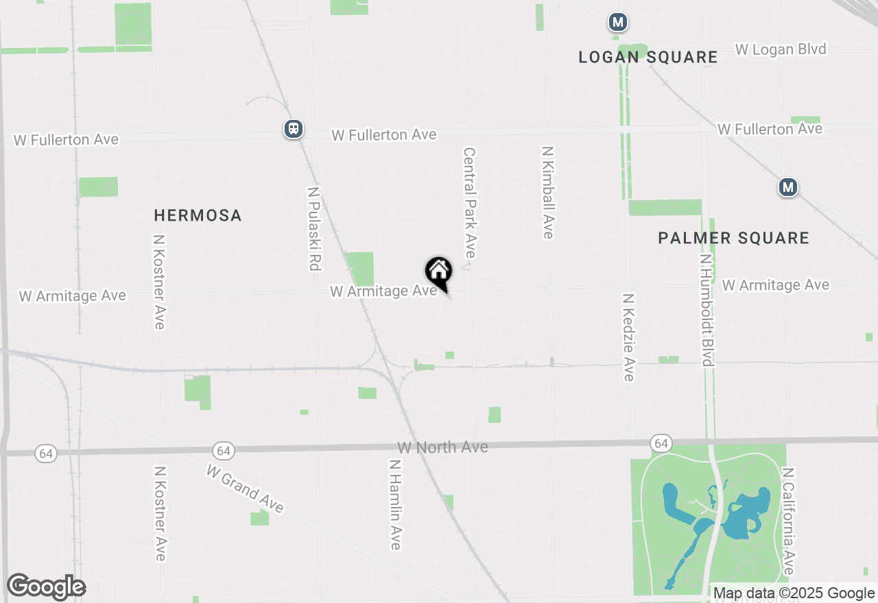 Map of 1943 N Lawndale Avenue #G, Chicago, IL 60647