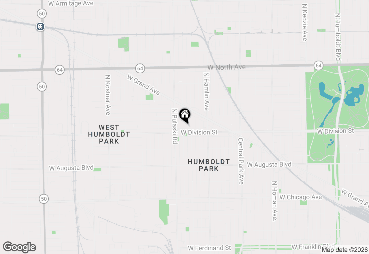 Map of 1217 N Harding Avenue #1, Chicago, IL 60651