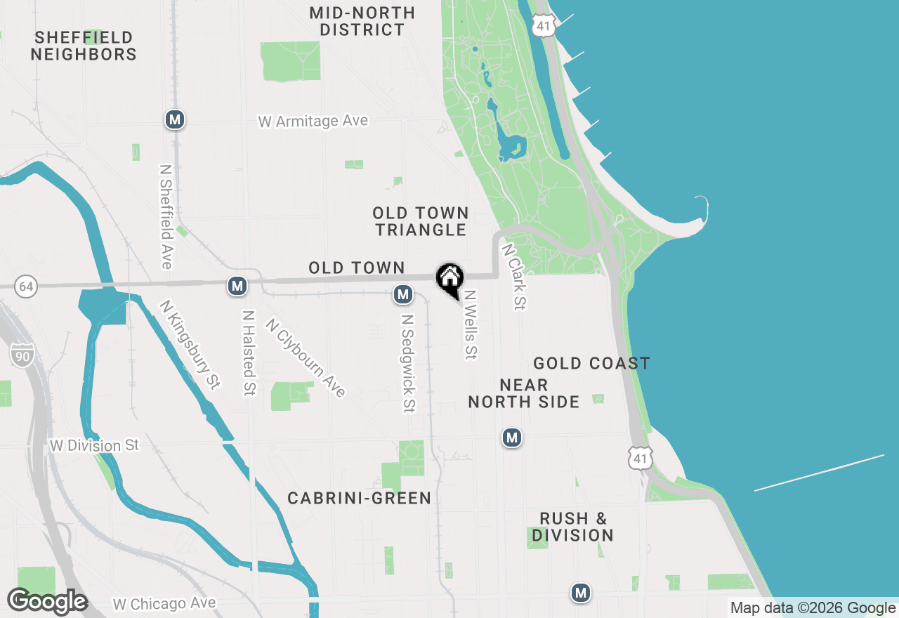Map of 1510 N Wieland Street #2, Chicago, IL 60610