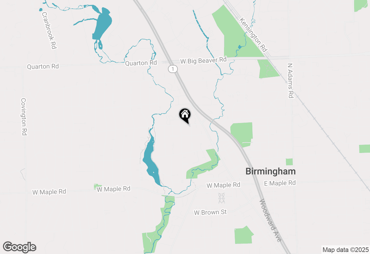 Map of 667 Oak Avenue, Birmingham, MI 48009