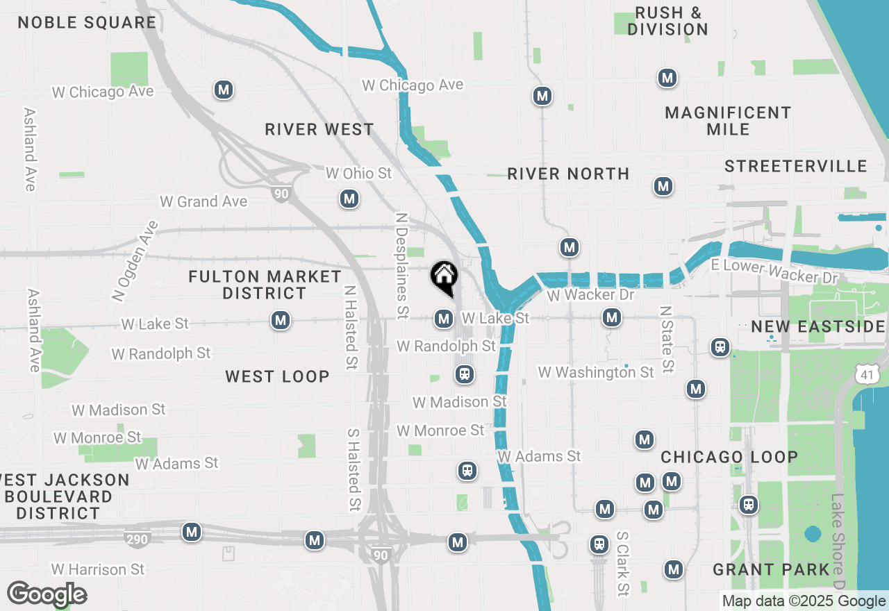 Map of 226 N Clinton Street #624, Chicago, IL 60661