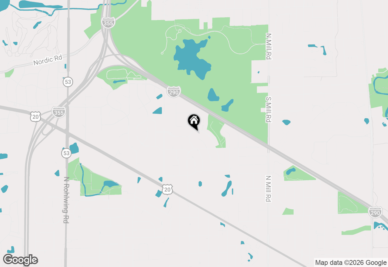 Map of 1233 N Hickory Trail, Addison, IL 60101