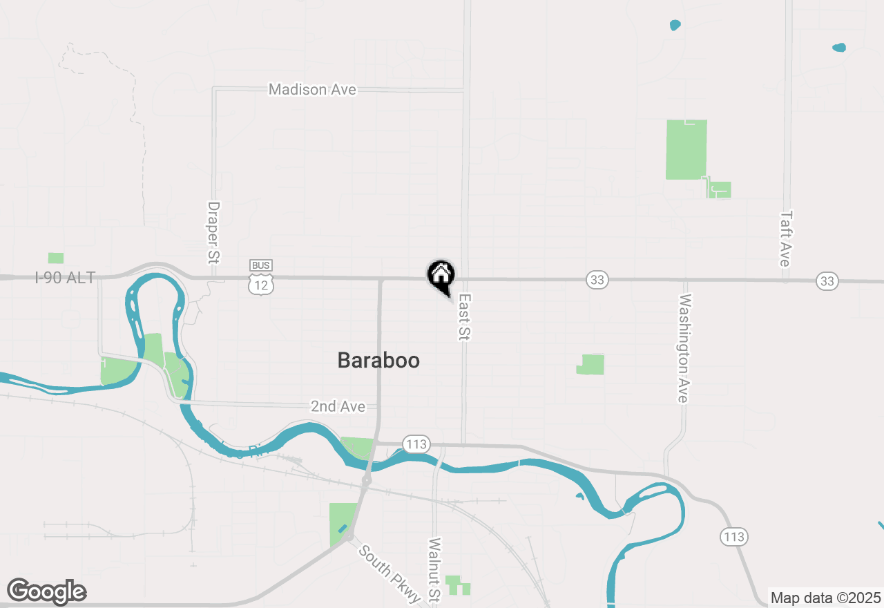 Map of 820 Ash Street, Baraboo, WI 53913