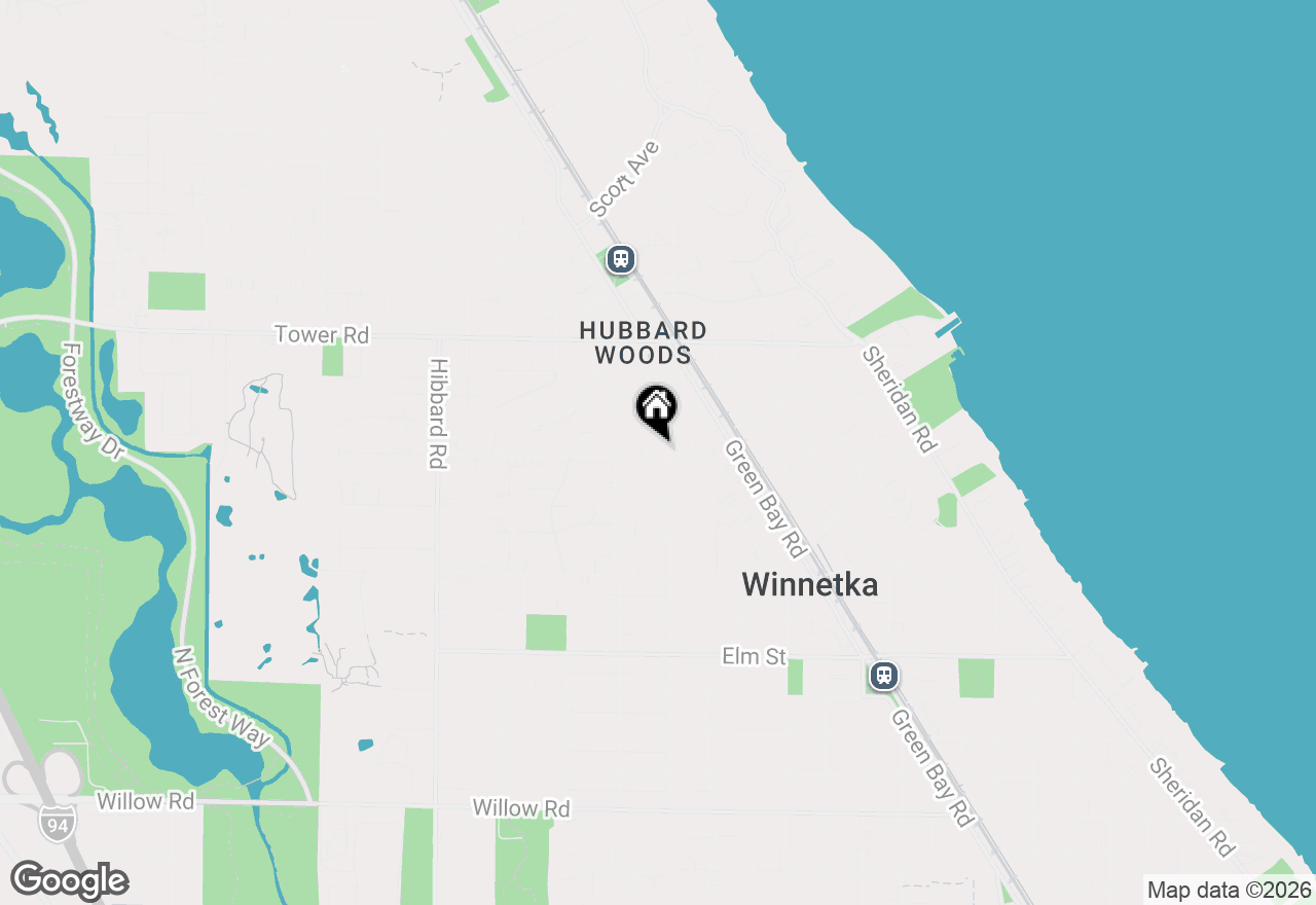 Map of 757 Locust Street, Winnetka, IL 60093