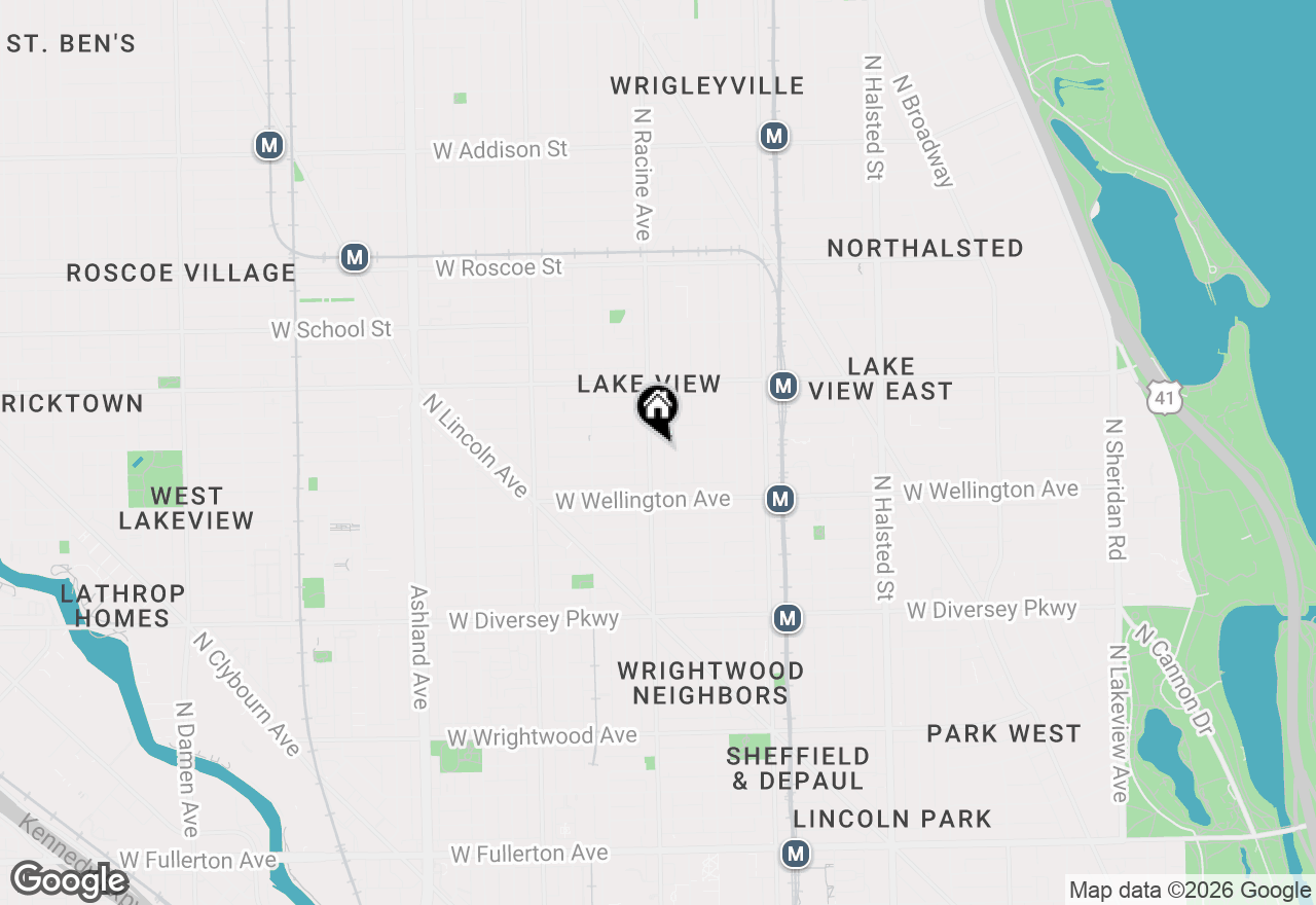Map of 3051 N Racine Avenue #G, Chicago, IL 60657