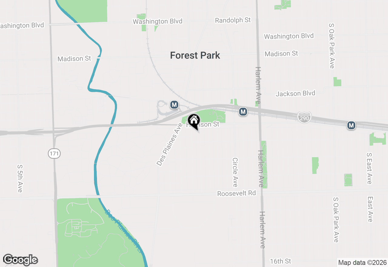 Map of 824 Lathrop Avenue, Forest Park, IL 60130
