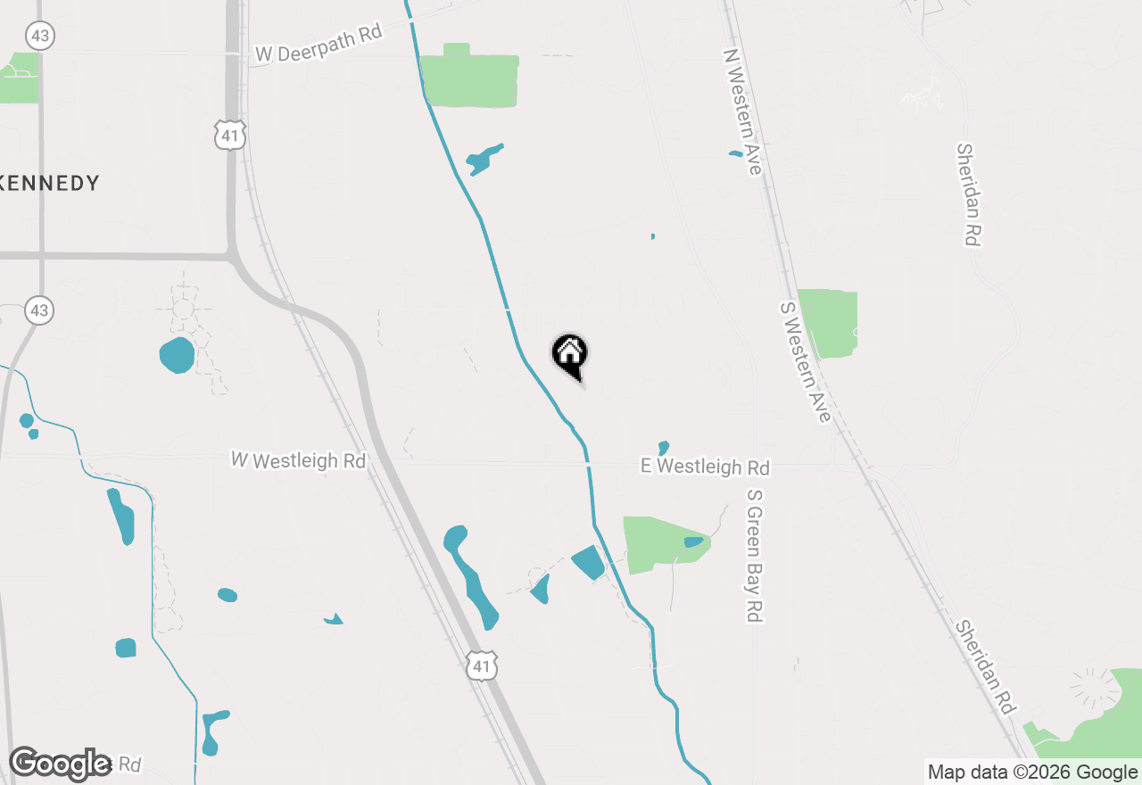Map of 250 Butler Drive, Lake Forest, IL 60045