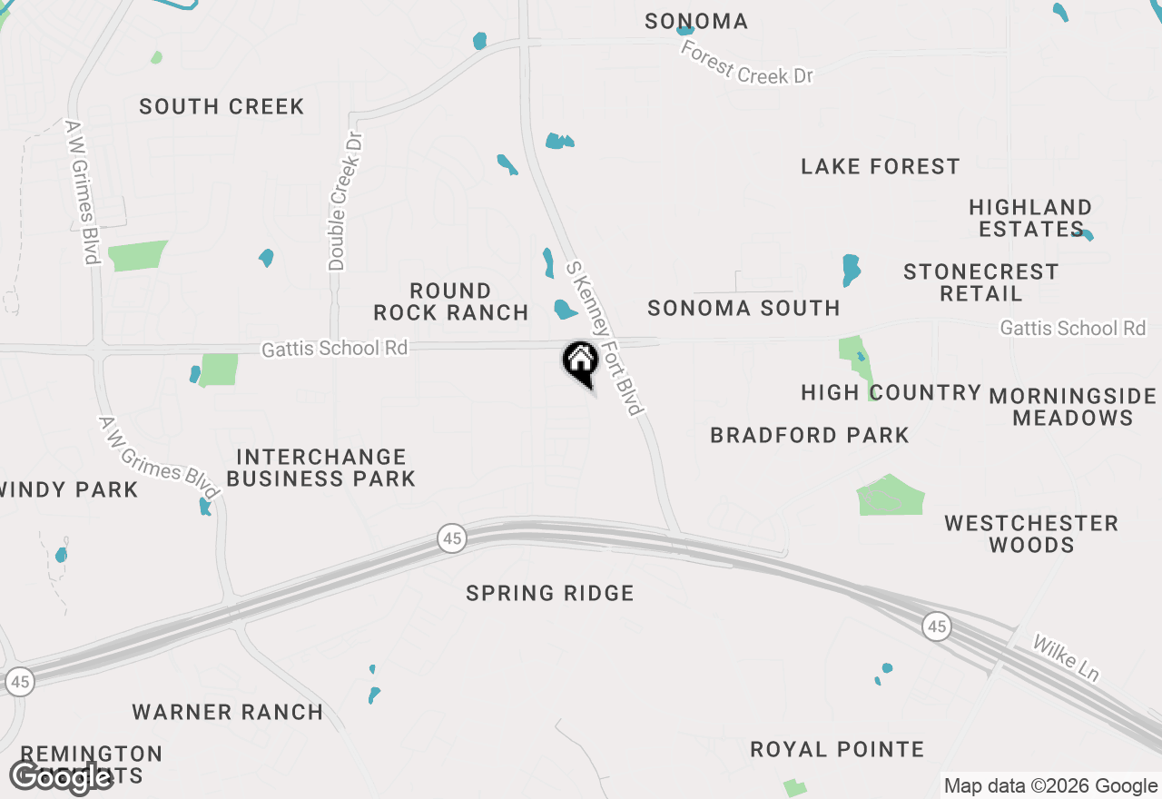 Map of 2295 Hat Bender Loop, Round Rock, TX 78664