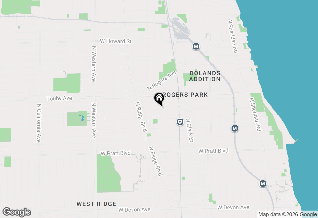 Map of 1919 W Estes Avenue #2S, Chicago, IL 60626