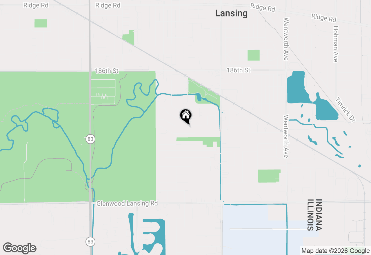 Map of 18947 Ridgewood Avenue, Lansing, IL 60438