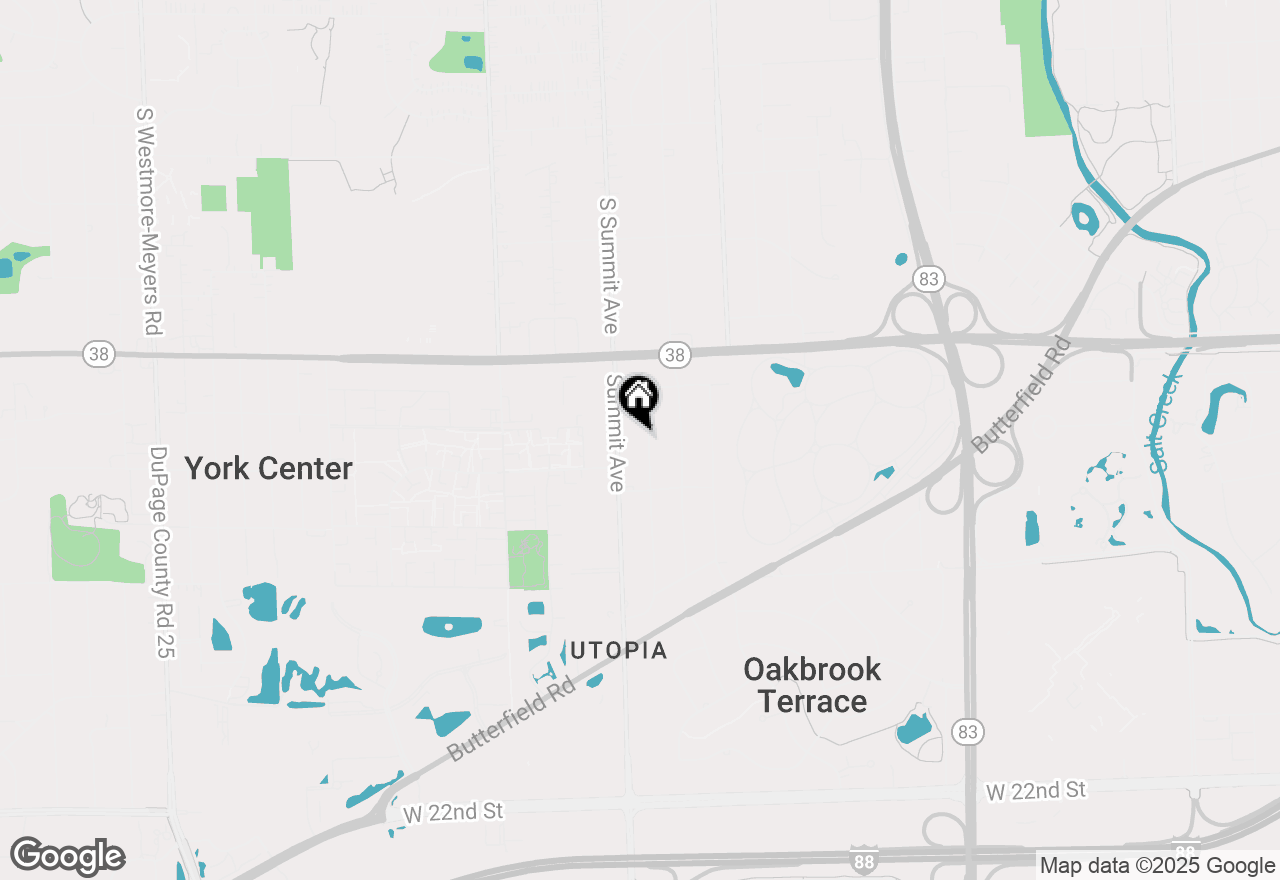 Map of 1S148 Buttercup Lane, Oakbrook Terrace, IL 60181