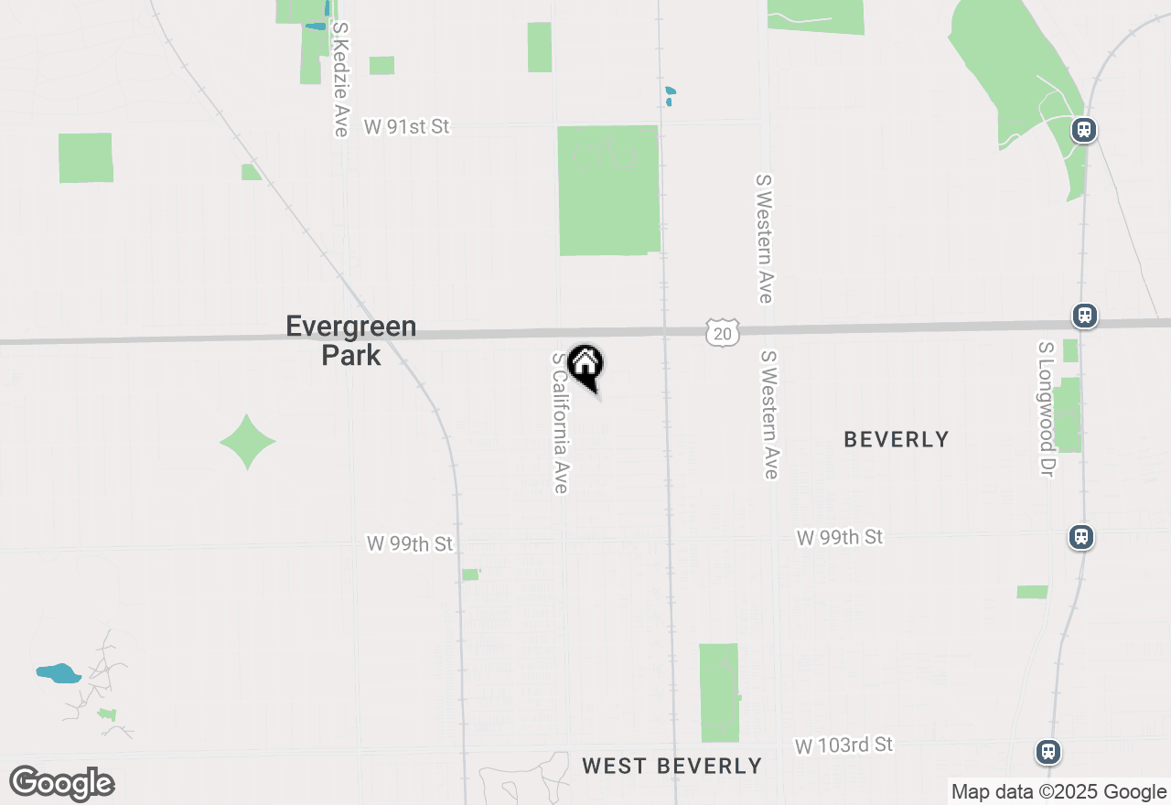 Map of 2724 W 96th Place, Evergreen Park, IL 60805