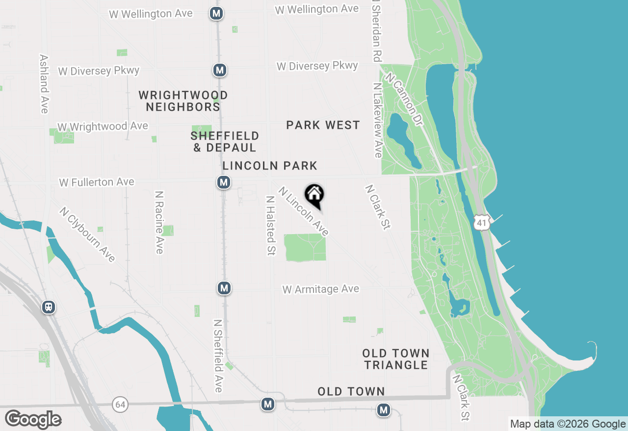 Map of 2241.5 N Lincoln Avenue #2E, Chicago, IL 60614