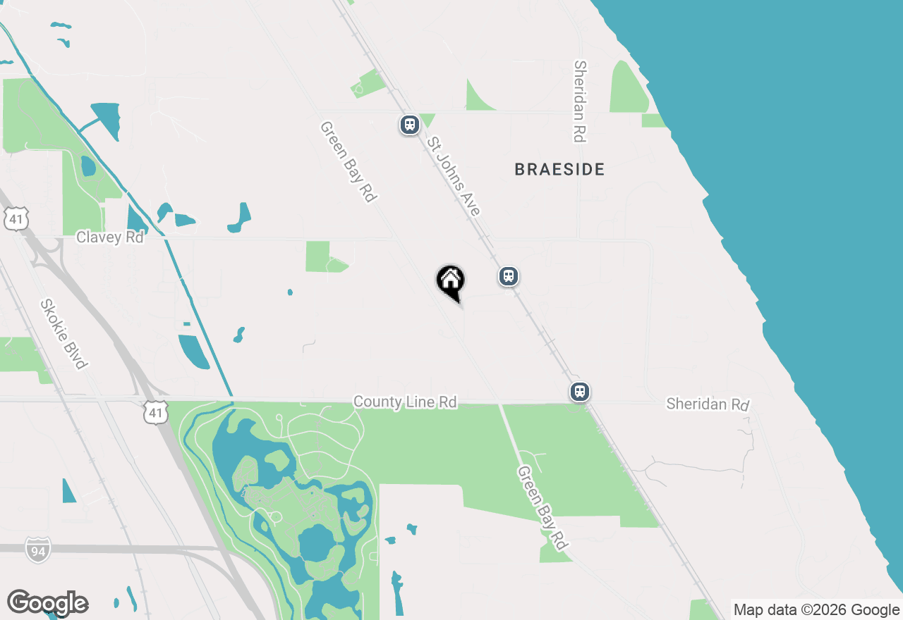 Map of 211 Green Bay Road, Highland Park, IL 60035