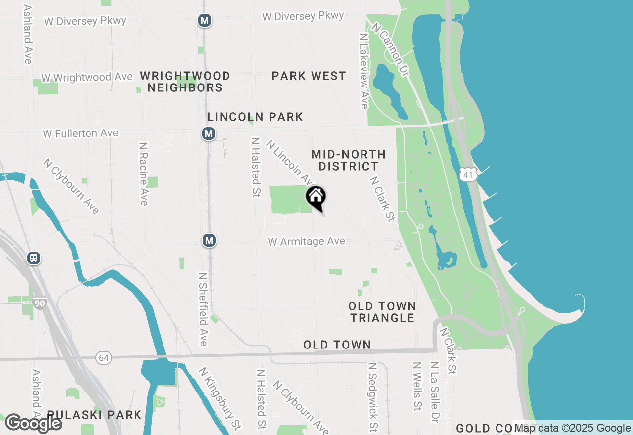 Map of 2067 N Larrabee Street, Chicago, IL 60614