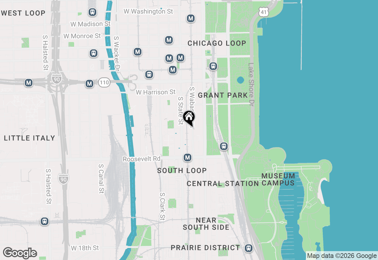 Map of 900 S Wabash Avenue #206, Chicago, IL 60605