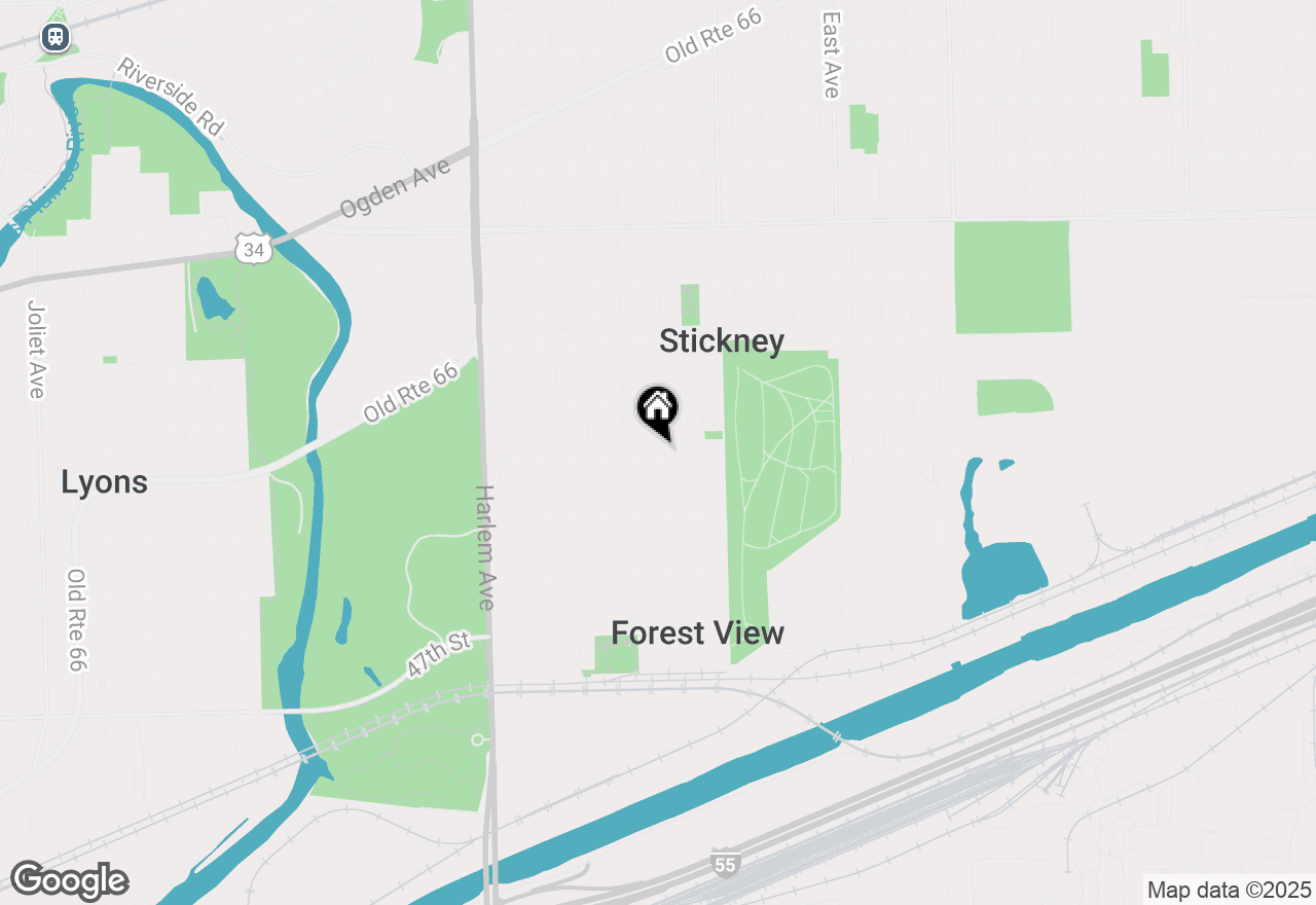 Map of 6910 43rd Street, Forest View, IL 60402