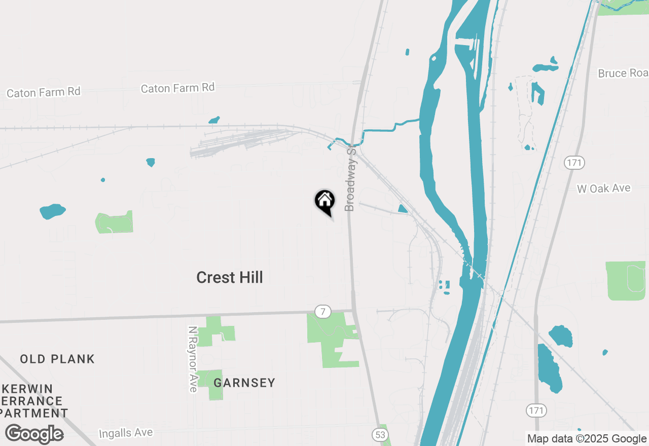 Map of 1902 1/2 Cora Street, Crest Hill, IL 60403