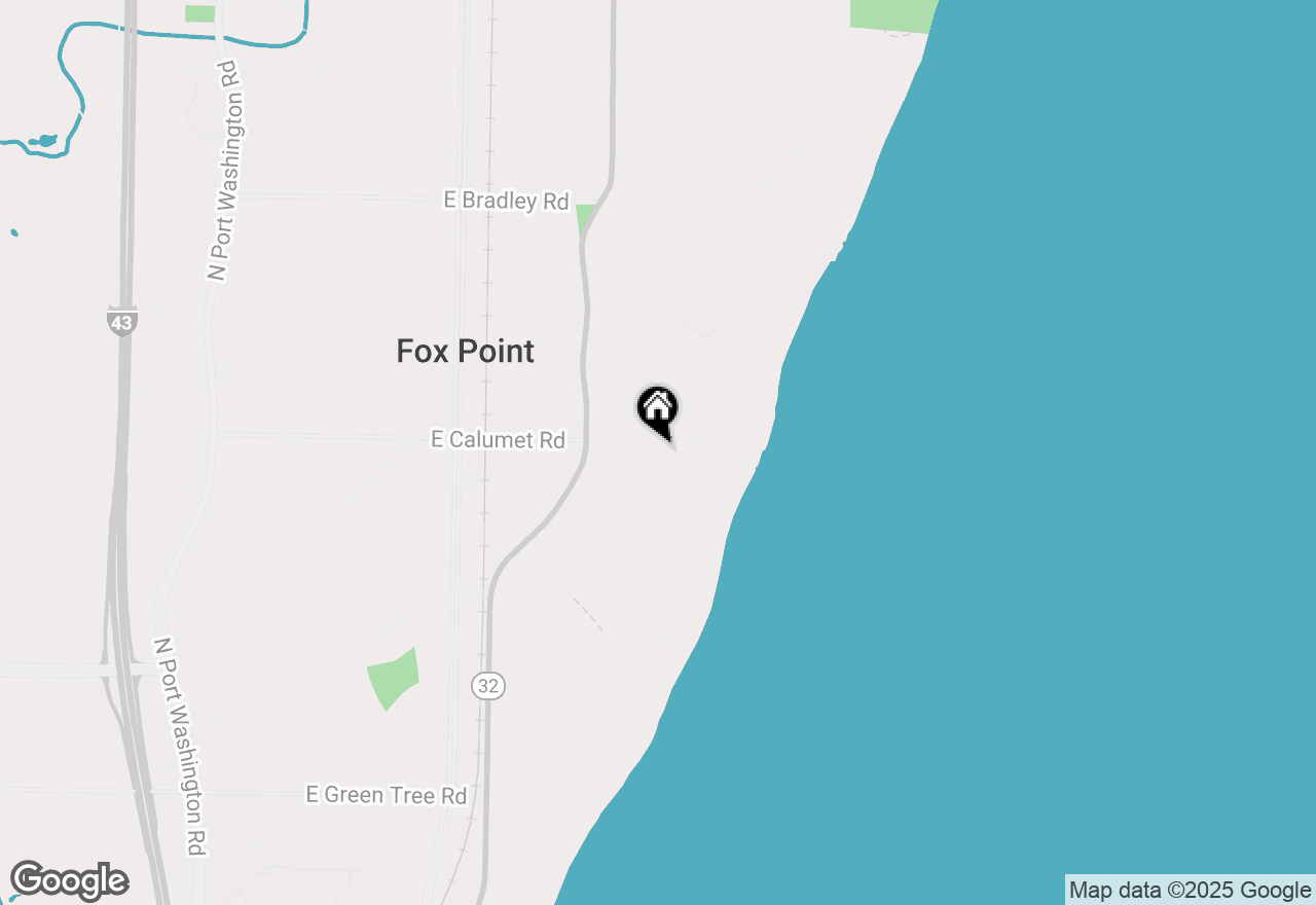 Map of 1046 E Thorne Ln, Fox Point, WI 53217