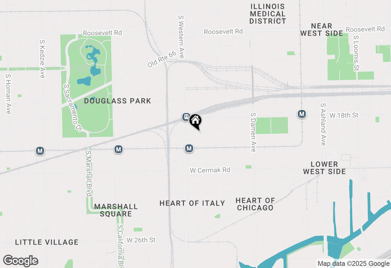 Map of 2318 W 19th Street, Chicago, IL 60608
