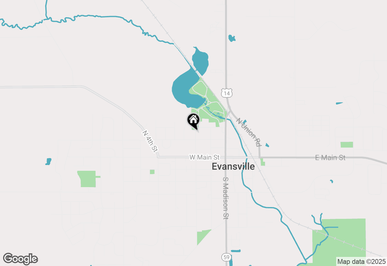 Map of 119 N 2nd Street, Evansville, WI 53536