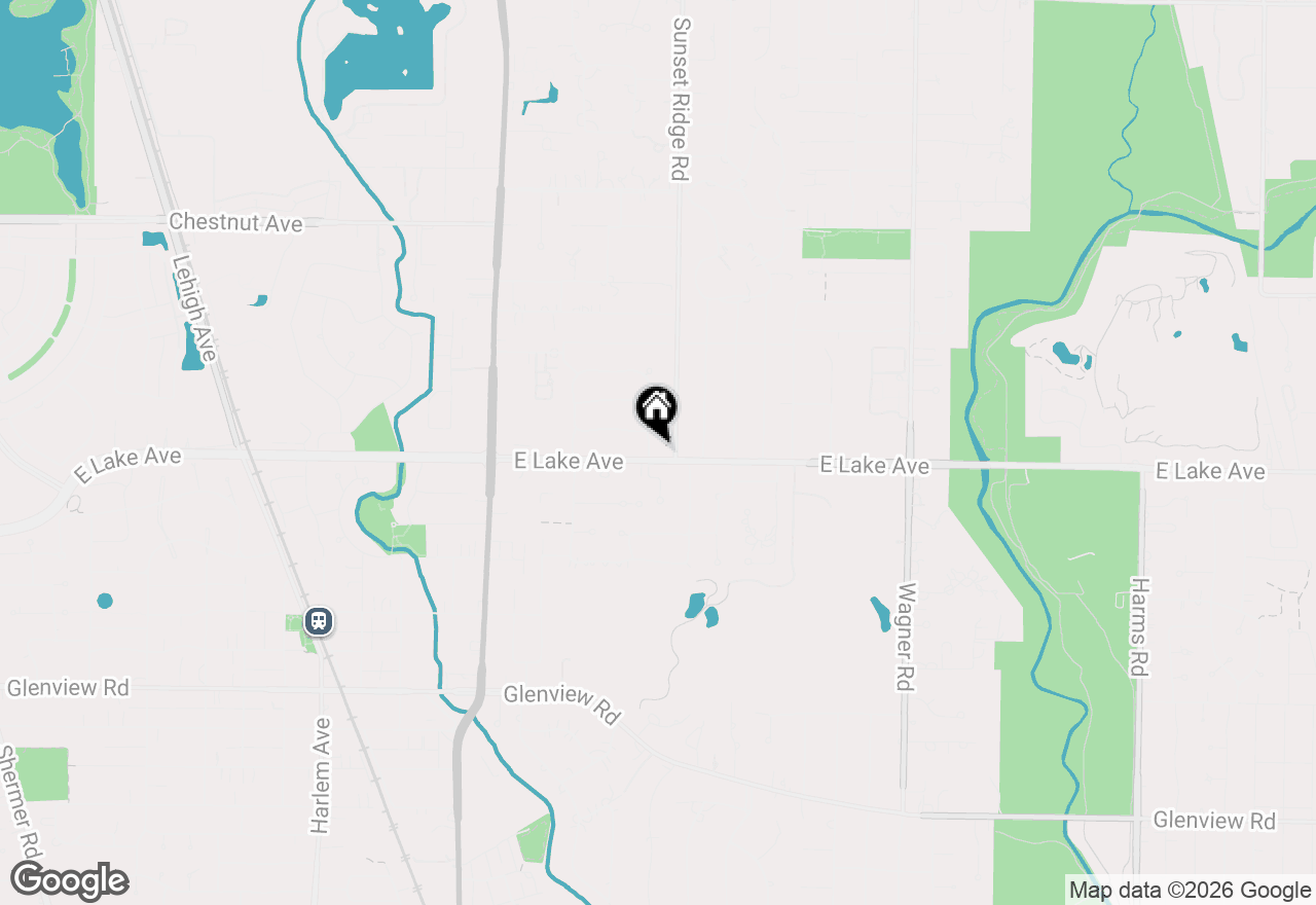 Map of 1401 Evergreen Terrace, Glenview, IL 60025
