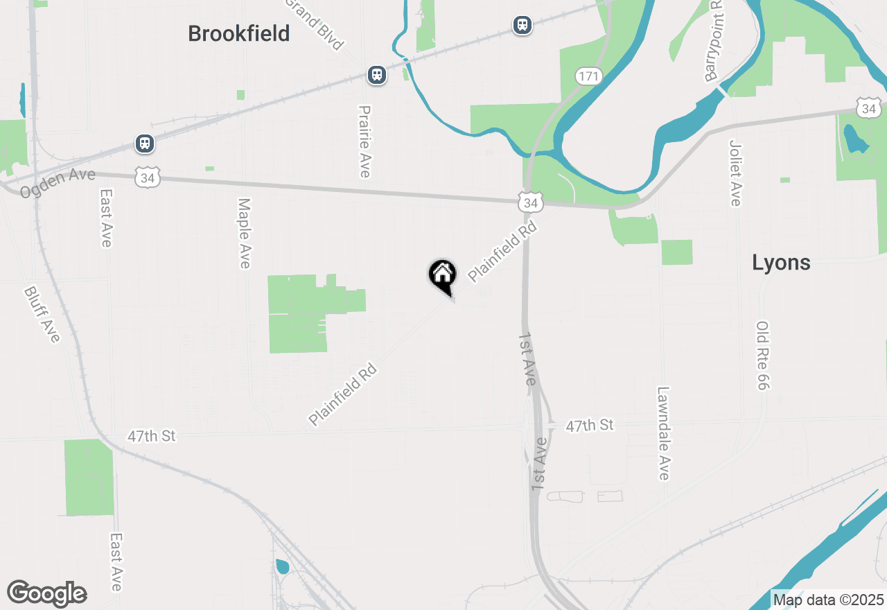 Map of 8718 Plainfield Road, Lyons, IL 60534