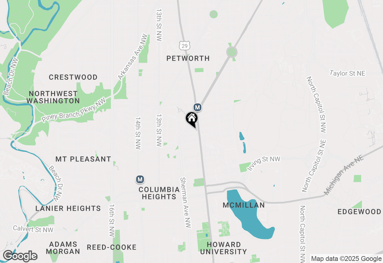 Map of 819 Otis Place Nw, Washington, DC 20010