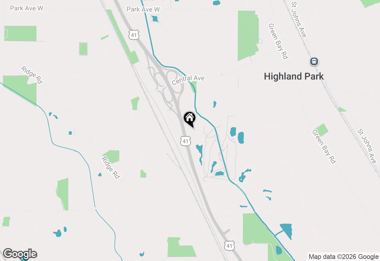 Map of 1284 Deerfield Place, Highland Park, IL 60035