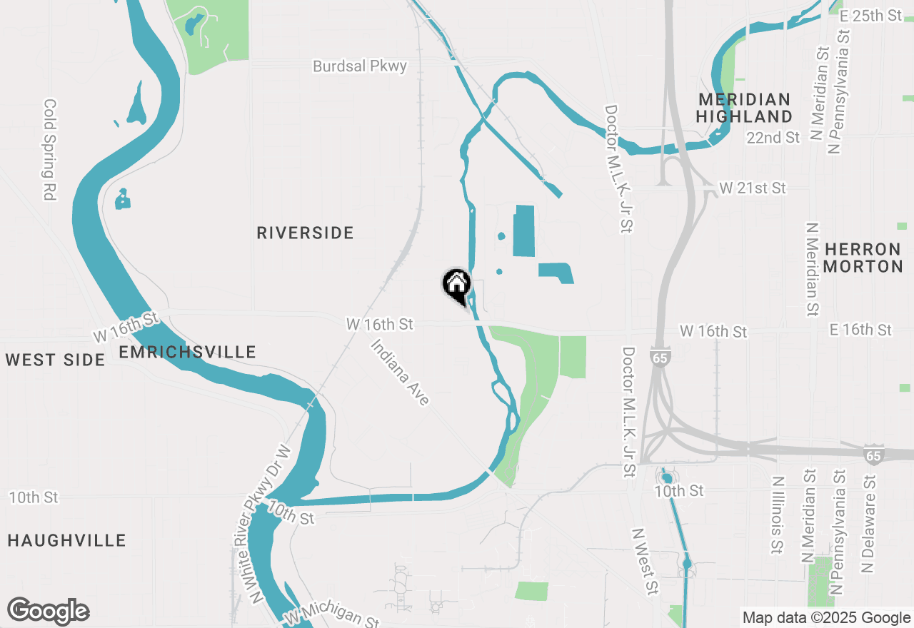 Map of 1607 Milburn Street, Indianapolis, IN 46202