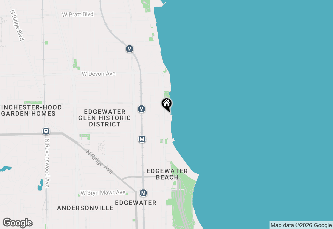 Map of 6121 N Sheridan Road #3F, Chicago, IL 60660